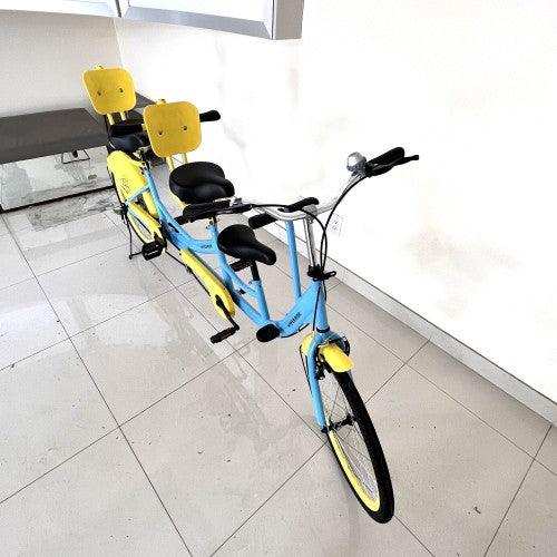 TOYTEXX  24 inch Wheels 2-Seat Tandem Bike with Child Seat Family Cruise Comfort Bicycle (Blue) - Toytexx TOYTEXX  24 inch Wheels 2-Seat Tandem Bike with Child Seat Family Cruise Comfort Bicycle (Blue) - Toytexx